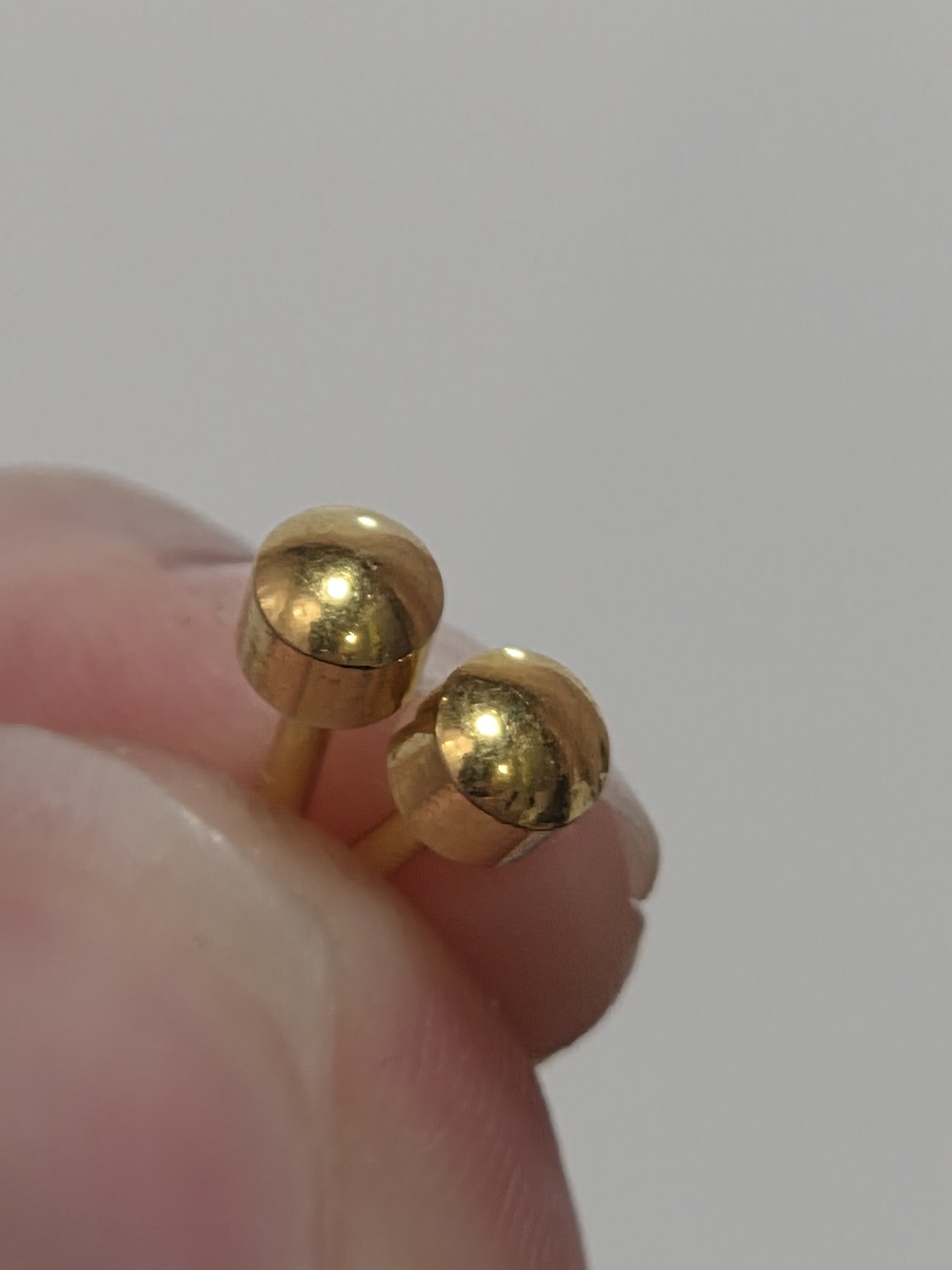 Gold Tone Dome Stud Earrings - Women Jewelry